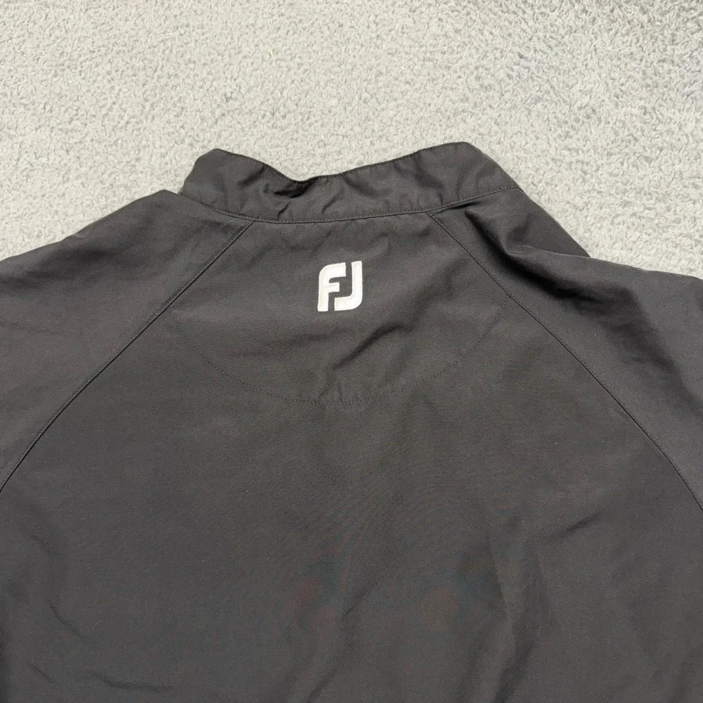 FootJoy‎ 1003495 Mens Large Black Snap Mock Neck Raglan Golf Windbreaker Jacket